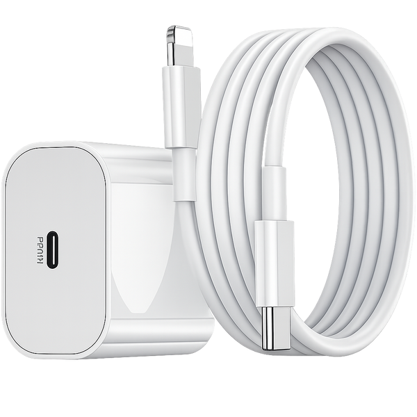 20W USB-C Wall Charger with USB-C to Lightning Cable (3 ft) Bulk
